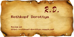 Rothkopf Dorottya névjegykártya